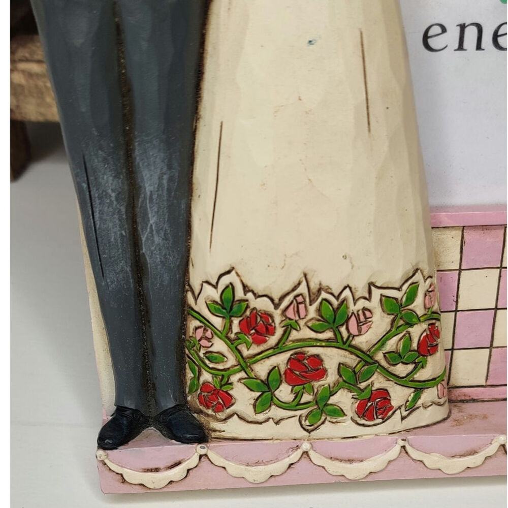 Jim Shore Pink and Cream Wedding Couple Picture Frame - Picture 14 of 16